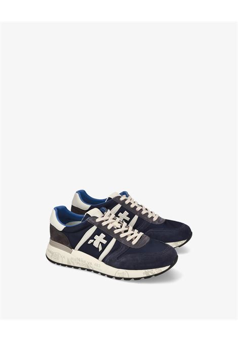 Premiata Lander 7204 mens sneakers in suede and nylon navy PREMIATA |  | LANDER VAR7204